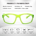 thumbnail image 4 of ProtectX Stylish Anti-Fog & Scratch-Resistant Safety Glasses With Readers, UV Protection Goggles, Anti-Impact Lightweight Glasses for Men＆Women Green Reading 2.5, 4 of 6
