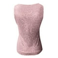 thumbnail image 4 of TYGHBN Women's Sequin V Neck Tank Top Glittering Evening Wear with Straps Top Women Running Tops Athletic Top Women Loose Sleep Crop Tops Women Tops Womens Top and Shorts Set for Women Big Tops, 4 of 4