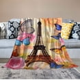thumbnail image 2 of JEUXUS  Cute Paris Eiffel Tower Blanket Throw Blankets for Kids Toddler Boys Adults Gifts Bedding Decor Bed Bedroom, 2 of 6