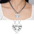 thumbnail image 2 of HESITONE 2 Pieces Set Half Heart Pendant Necklaces Broken Puzzle Heart Combination Stainless Steel Necklaces Good Sister Jewelry, 2 of 9