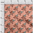 thumbnail image 1 of oneOone Georgette Viscose Fabric Leaves|Bird & Floral Block Print Sewing Fabric BTY 42 Inch Wide, 1 of 4