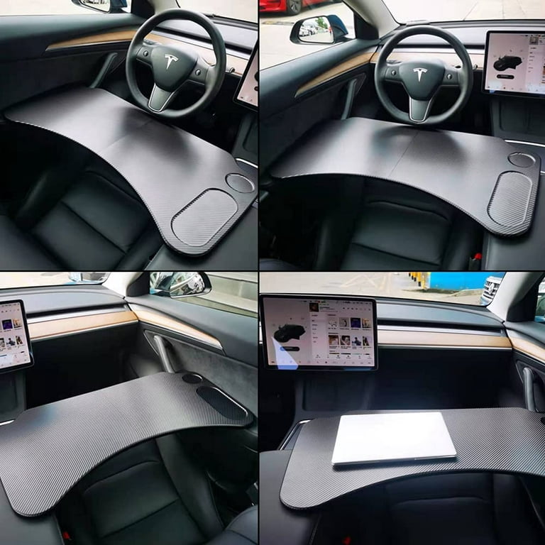 Foldable Table Desk For Tesla Model 3 Y Car Steering Wheel Food Trays  Portable In-car Office Laptop Tables For Tesla Accessories