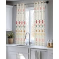 thumbnail image 5 of Spring Floral Sheer Curtains 39 Inch Length 2 Panels Set for Living Room/Bedroom, Colorful Summer Flowers Vintage Botanical Kitchen Curtains Grommet Semi-Sheer Curtains Window Treatments 27.5"x39"x2, 5 of 7