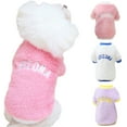 thumbnail image 1 of Walbest Dog Cat Clothes Outfit Coat Sweater Letter Print Costume Soft Warm Pet Winter Party Dress Up Clothes Apparel for Puppy, 1 of 6