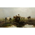 thumbnail image 2 of Willem Maris 14x10 Gold Ornate Wood Frame and Double Matted Museum Art Print Titled - Calves at a Trough, 2 of 4