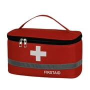 Decodeary First Aid Kit Bag Lightweight Handle Bags Space Saving Oxford Cloth Box Kitchen Sport Emergency Red Large