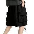 thumbnail image 6 of cllios Men's Multi Pockets Cargo Shorts Big and Tall Drawstring Elastic Waist Cargo Shorts for Men Summer Lightweight Casual Loose Work Shorts, 6 of 9