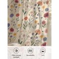 thumbnail image 6 of Sheer Curtains 96 Inches Long, Farmhouse Floral Semi Sheer Curtains Light Filtering Window Treatment, Pastoral Country Watercolor Flower Herb Privacy Voile Drapes for Living Room Bedroom 52x96 Inch, 6 of 7