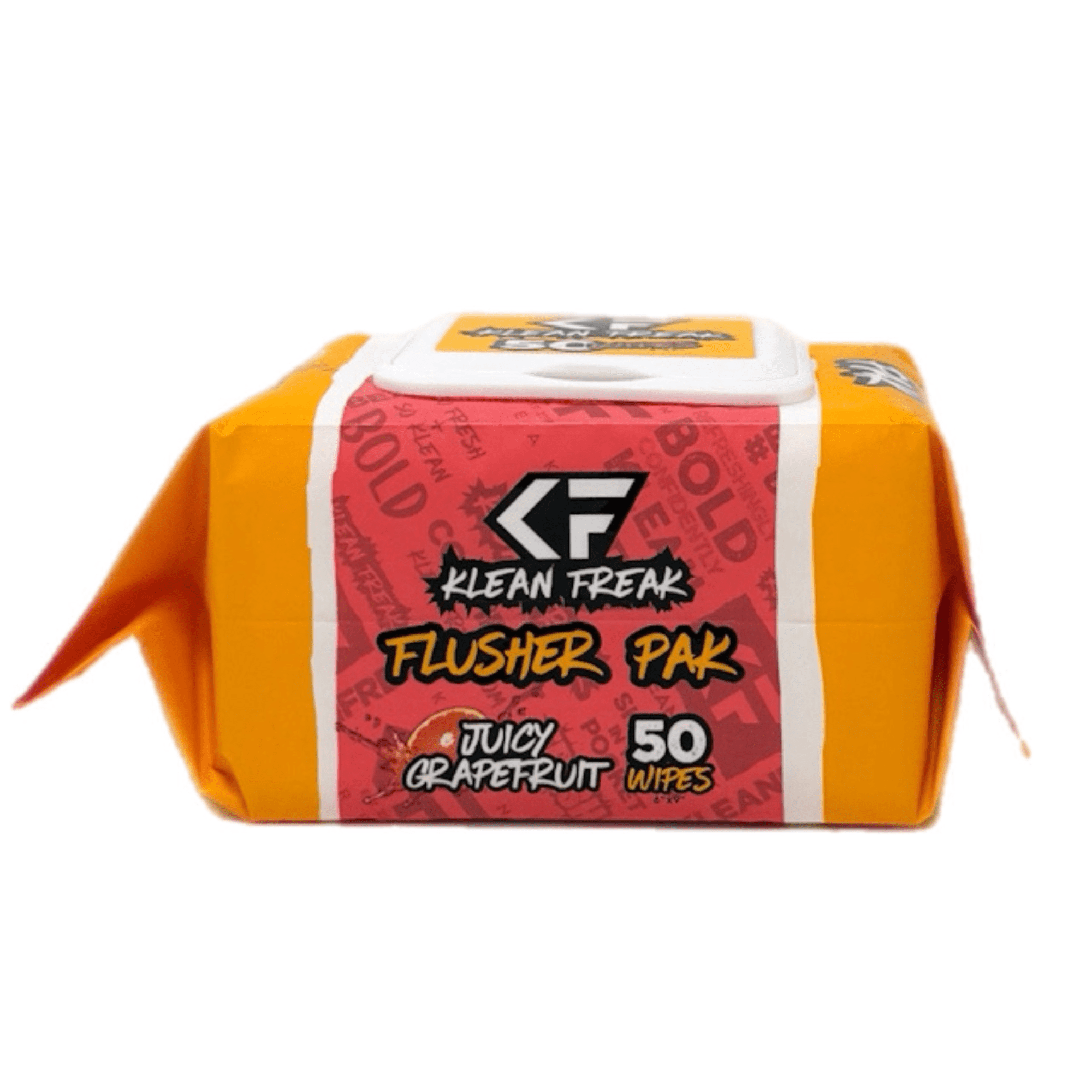 Klean Freak Flushable Wipes, Juicy Grapefruit, 50 Wipes, Biodegradable