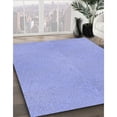 thumbnail image 3 of Ahgly Company Machine Washable Indoor Round Transitional Light Slate Blue Area Rugs, 6' Round, 3 of 7