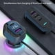 thumbnail image 4 of Car Charger 75W 5-Port Fast Charging Adapter | PD QC USB-A USB-C Output | 30W Maximum Per Port | 5FT Extension Cable | Rear Seat Clip | Digital Display | Smart Protection | Universal 10-32V, 4 of 9