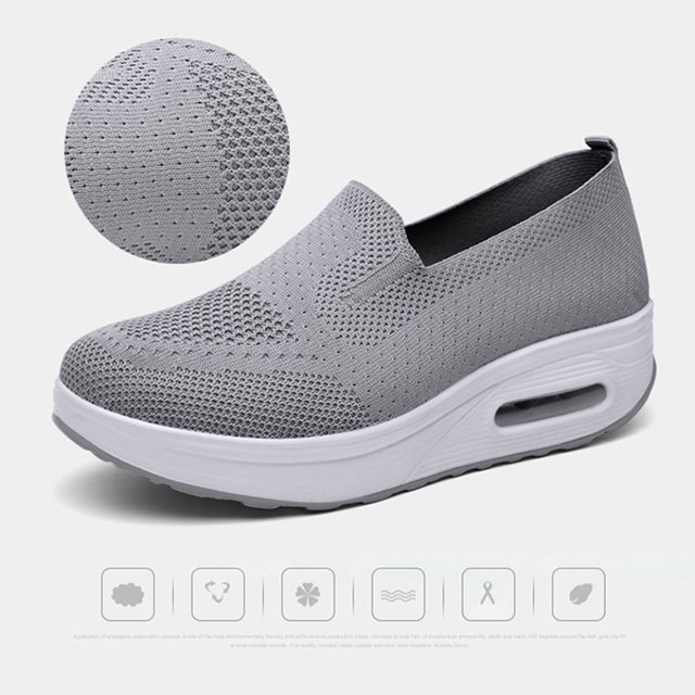 Zapatos Para Correr Mocasines informales para mujer, zapatillas informales transpirables para deportes al aire libre (37 gris) Ndcxsfigh Para Estrenar
