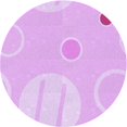 thumbnail image 1 of Ahgly Company Machine Washable Indoor Round Transitional Violet Purple Area Rugs, 8' Round, 1 of 7
