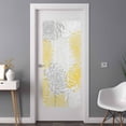 thumbnail image 3 of Non-Adhesive Static Cling Window Tint, Yellow Grey Chrysanthemum Window Privacy Film Frosted, Farmhouse Botanical Floral Modern Insulated Windows Frosted Films for Living room, 35.4 x 78.7 Inches, 3 of 9