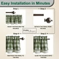 thumbnail image 4 of Park Designs Buffalo Check Lined Layered Sage Green Valance 16"L, 4 of 6