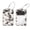 multicolored 1, variant on PhooArto 2 Pcs Luggage Tags, Skeleton Skateboard Pattern Privacy Cover ID Label with Stainless Steel Loop and Address Card for Travel Bag Suitcase
