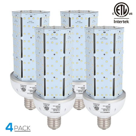 Screw Base E39 Lamp Bulb - TORCHSTAR 4 Pack 100W LED Corn Bulb Lamp Light, LED Lights Corn Light Bulb, Corn Bulb Light Lamp, for Street Lamp, Post Lighting, Barn, Porch, Backyard, 5000K Daylight, E39 Base