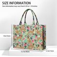 thumbnail image 3 of Large Capacity Tote Bag,Boxer Dog and Flower Florals Handbag Fashion Luxury Tote Bag,15.7"x13"x 5.1" Inches,Laptop Compatible, 3 of 6