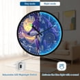 thumbnail image 5 of Voice Activated Clock with Glow Light 12 Inch Large Silent Wall Clock Battery Operated for Home Decor A Beautiful Wolf, 5 of 8