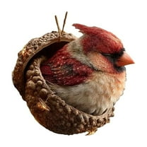 4-Inch Handcrafted Forest Animal Acorn Christmas Ornament, Acrylic Sleeping Creature (Squirrel/Fox/Owl/Bunny/Hedgehog), Woodland Holiday Tree & Year-Round Home Decor, Gift for Nature & Pet Lovers