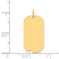 thumbnail image 2 of 14k Yellow Gold Solid Plain .027 Gauge Engravable Dog Tag with Notch Disc Charm Pendant, 2 of 5