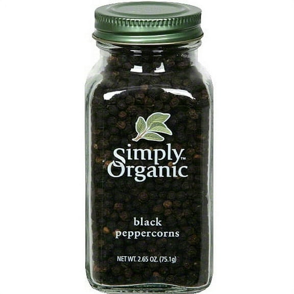 Simply Organic Black Peppercorn, 2.65 oz (Pack of 6)