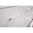 thumbnail image 4 of Design Element London 72" Double Sink Bathroom Vanity Set in White with Carrara Marble Top, 4 of 5