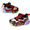 red, variant on Boys Cartoon Race Car LED Light Up Sneakers, Soft Non-Slip Sole Casual Shoes for Daily School & Outdoor Kids Wear