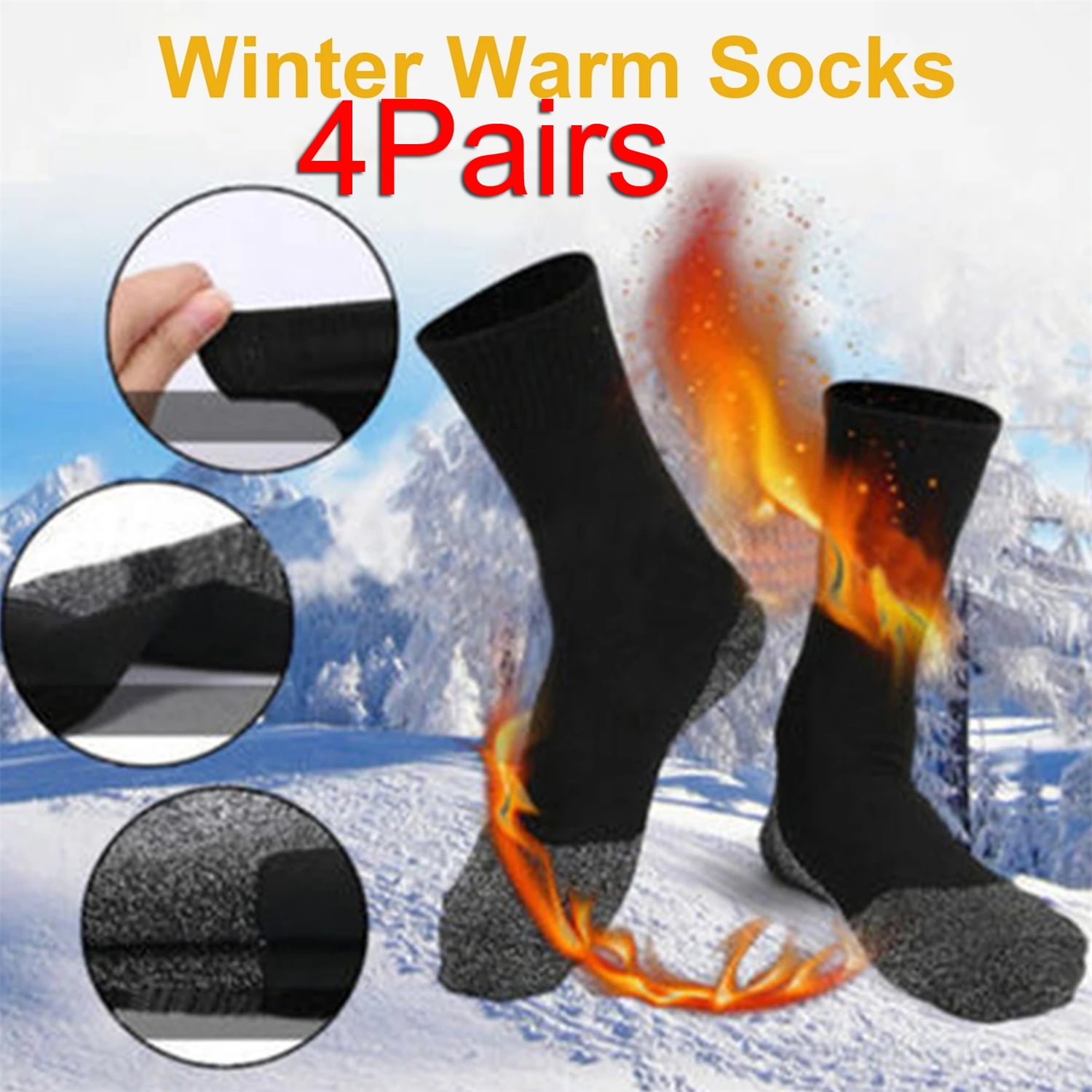 4Pair Constant Temperature Heat Compression Socks 35℃ Comfortable