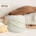 thumbnail image 6 of EHJRE 3 Skeins Chunky Chenille Yarn 70M Long for Throw Blanket Crocheting Knitting White, 6 of 9