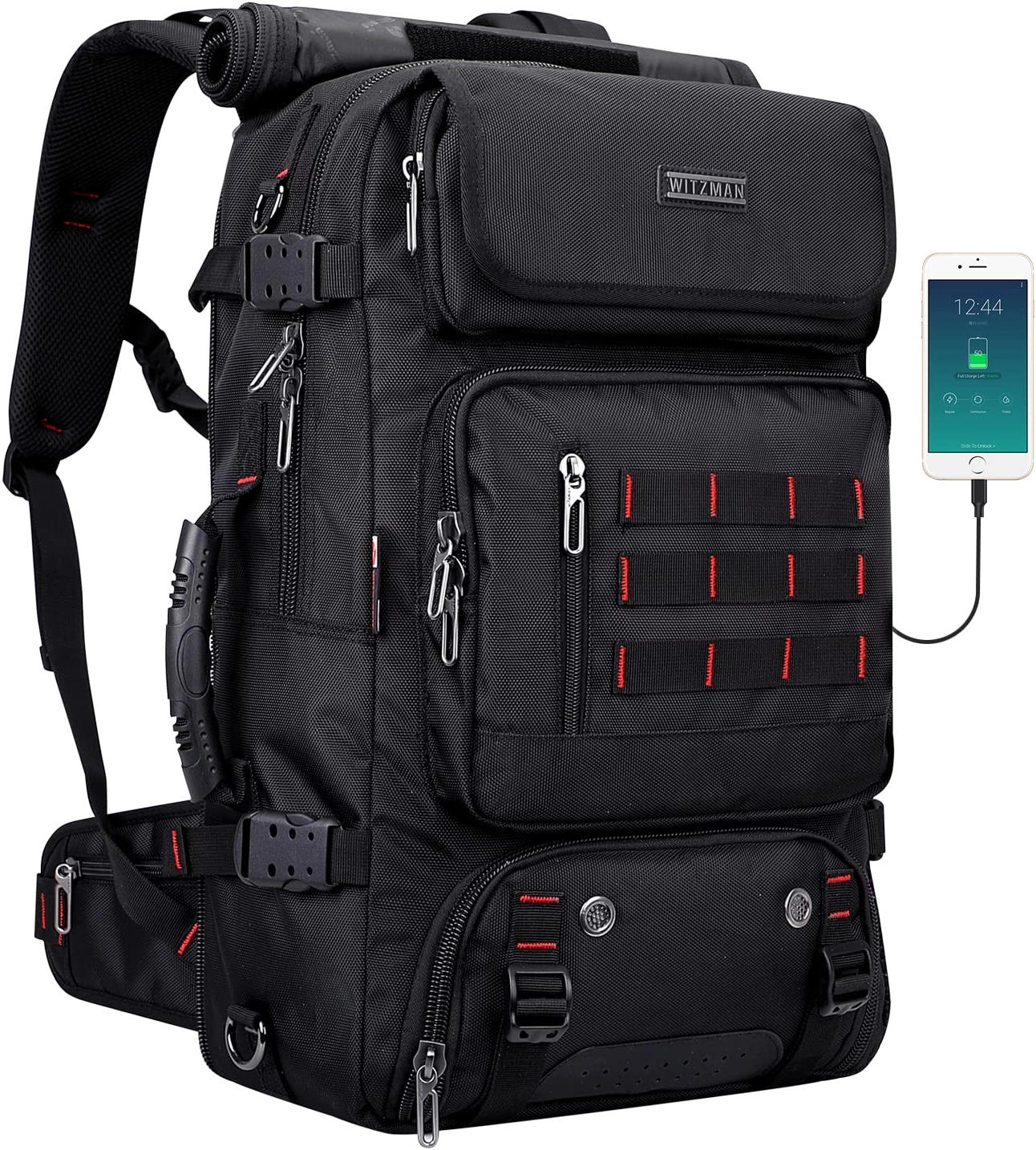 WITZMAN Carry On Men Backpack Fit for 17 Inch Travel Laptop Backpack