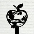 thumbnail image 4 of Handmadetneonsign Apple Garden Metal With Stake, Apple Metal Name Sign Stake, Apple Metal Stake Decor, 4 of 5