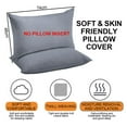 thumbnail image 4 of Linens Fundas de Almohada 100% Lino Francés con Bordado - Paquete de 2 - Lino Natural Lavado Color Sólido Suave Transpirable -, 4 of 5