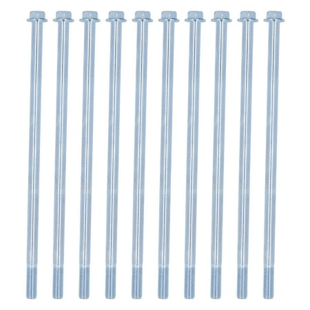 

Big sale 10 Pcs Half Thread Bolt Fine Thread Carbon Steel Sturdy Lengthened Hex Half Tooth Bolts 10x250