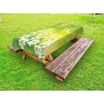 thumbnail image 1 of Daffodil Outdoor Tablecloth, Daffodils under Vibrant Tree Branch Leaves Spring Petals Seasonal Foliage Theme, Decorative Washable Fabric Picnic Tablecloth, 58 X 104 Inches, Green Yellow, by Ambesonne, 1 of 2