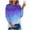 Purple Long Sleeve Round-Neck Blouses Shirts for Women, variant on Olyvenn Fall Womens Casual Loose T-Shirts Workout 3/4 Sleeve Womens Tops Gradient Tie Dye Tees Trendy Clothing 2023 Crewneck Shirts Comfy Loose Fit Thermal Lightweight Dressy Blouse Green 4