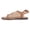 Brown, variant on BERANMEY Women's Open Toe Mesh Sandals Low Heel Flat Sandals Breathable Dressy Casual Shoes Comfort Tie-Back Ankle Strap Adjustable Walking Flats