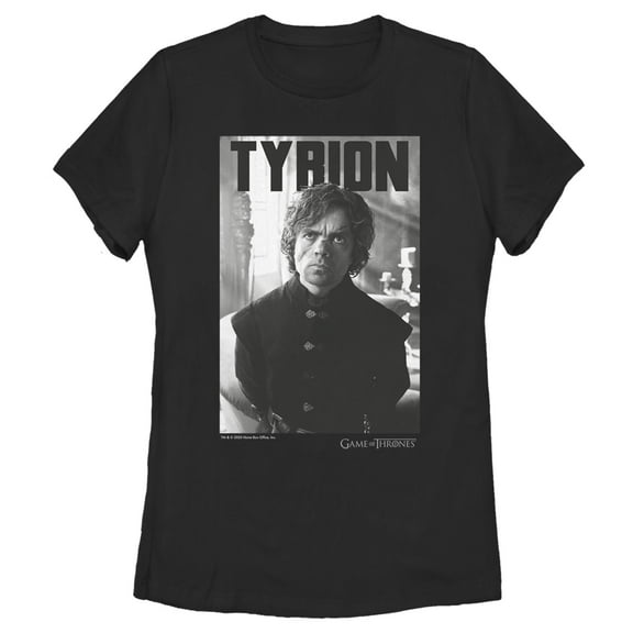 Women's Game of Thrones Tyrion Grayscale Frame  Graphic Tee Black X Large