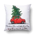 thumbnail image 1 of ARTJIA Xmas Cute Christmas Tree And Little Red Car Pillow Case Cushion Cover Case Throw Pillow Case 16x16 inches, 1 of 1
