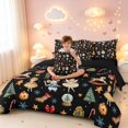 thumbnail image 4 of Manfei Festive Nutcracker 7-Piece King Bedding,Christmas Tree Gingerbread Men King Bed in a Bag,Black Red,Black Reversible, 4 of 6