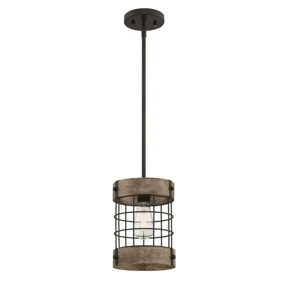 Westinghouse Lighting  Langston One-Light Oil Rubbed Bronze and Vintage Pine Indoor Pendant