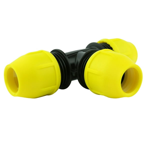 Tubería de gas subterránea Tee HOME-FLEX IPS de polietileno amarillo
