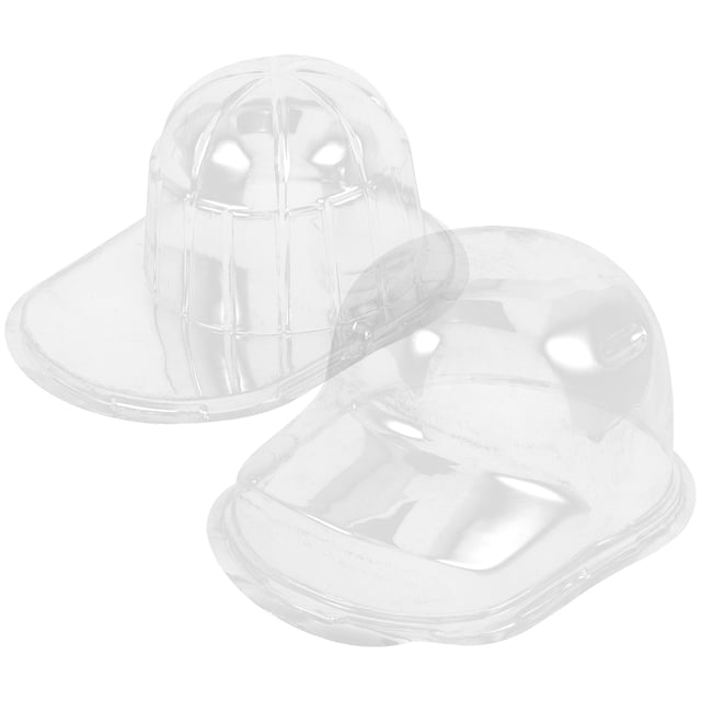 1 juego de expositor de gorras de béisbol de plástico transparente con forma de gorra de béisbol, caja de exhibición de béisbol de mesa