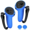 thumbnail image 1 of Silicone Controller Grip Cover for Meta Quest 3S/3 - Adjustable Knuckle Straps, Compatible VR Accessories for Touch Controllers, 1 of 7