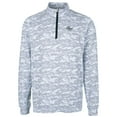 thumbnail image 2 of Men's Cutter & Buck Charcoal George Washington University Big & Tall Traverse Camo Print Stretch Quarter-Zip Pullover, 2 of 3