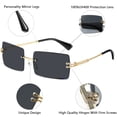 thumbnail image 2 of Gafas de sol aisswzber Fashion Rectangle sin montura UV400 9031, 2 of 7