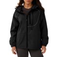 thumbnail image 1 of Vestes pour Femmes, Veste de Ski Coupe-Vent Imperméable Réfléchissante à Rayures Isolée Doublée avec Fermeture Éclair, Veste pour Femmes, 1 of 9