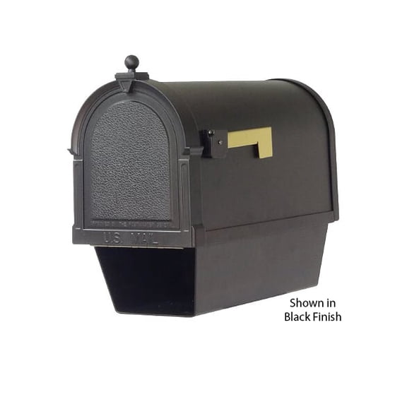 Special Lite Products Black leather grain weather resistant fully cast aluminum Berkshire curbside mailbox
