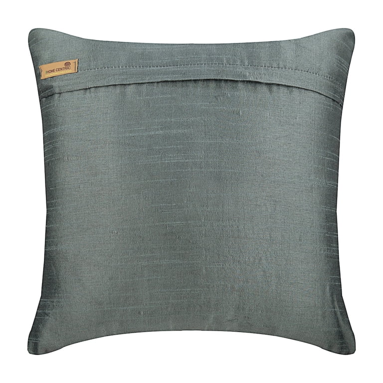 HomeCentric Multicolor Jacquard Pillow Covers - Pack Of 2, 14x14 Inch Embroidered Throw Covers