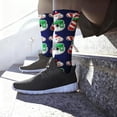 thumbnail image 5 of Blue Stockings Christmas Themed Comfortable 3D Cute Printed Mid Calf Sports Socks, 5 of 5